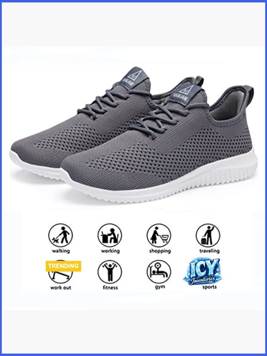 Men\'s Running Shoes Ultra Lightweight Breathable Non Slip Lace Up Athletic main image 7